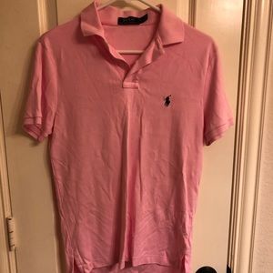 Mens Ralph Lauren Polo pink shirt